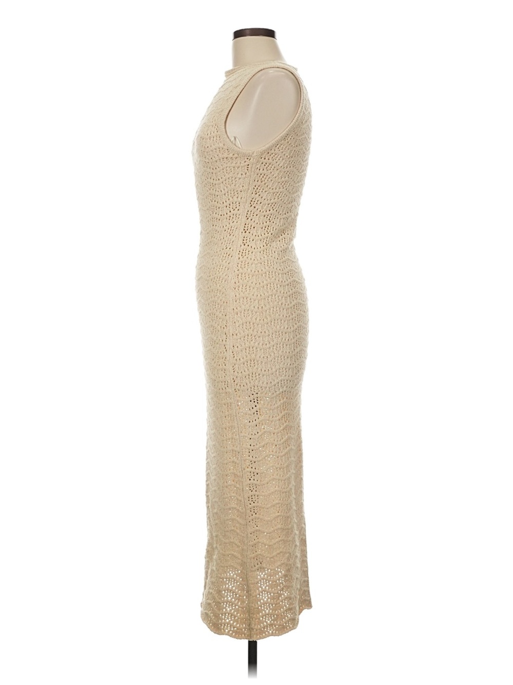 Dissh Giselle Buttermilk Sleeveless Cream Crochet Knit Maxi Dress - Picture 7 of 8